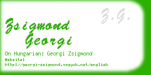 zsigmond georgi business card